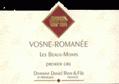 VOSNE ROMANEE 1er cru Les Beaux Monts du Domaine Daniel Rion VOSNE ROMANEE 1er cru Les Beaux Monts du Domaine Daniel Rion