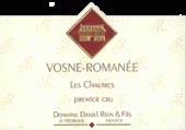 VOSNE ROMANEE 1er cru Les Chaumes du Domaine Daniel Rion VOSNE ROMANEE 1er cru Les Chaumes du Domaine Daniel Rion
