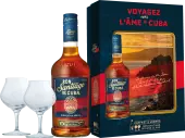 SANTIAGO DE CUBA 11 ANS COFFRET 2 VERRES
